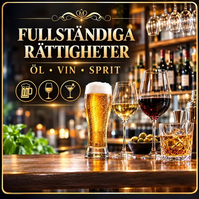 Öl, vin och sprit på bardisken – restaurangen har fullständiga rättigheter